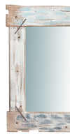Biscottini Specchio da parete in legno massello L60xPR3,5xH60 cm. effetto antico dipinto