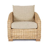 Poltrona Cadice struttura in rattan con cuscini per interno