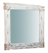 Biscottini Specchio da parete in legno massello L90xPR3,5xH90 cm. effetto antico dipinto