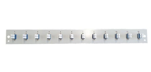 Pannello Frontale per Cassetto Ottico 1U 12 LC Duplex OS2 Grigio