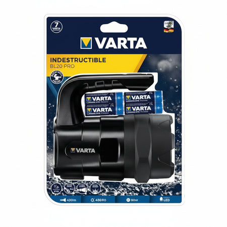 Varta INDESTRUCTIBLE BL20 PRO Torcia a mano Nero LED