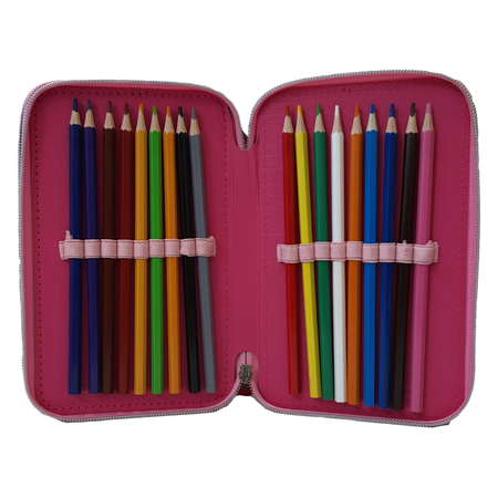 ASTUCCIO 3 ZIP SCUOLA DIS. 3D UNICORNO MULTISCOMPARTO COLORI GIOTTO