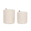 Pouf Katia contenitore struttura in MDF rivestimento in poliestere per interno set da 2