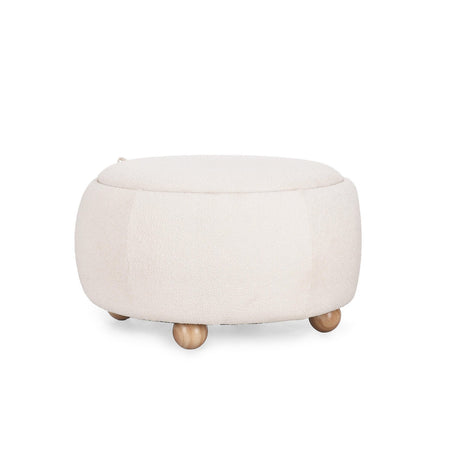 Pouf "Irisha" sgabello contenitore struttura in MDF rivestimento in poliestere per interno