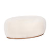 Pouf Blerina struttura in MDF rivestimento in poliestere effetto lana per interno