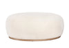 Pouf Blerina struttura in MDF rivestimento in poliestere effetto lana per interno