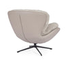 Poltrona girevole Adinda gambe in acciaio e cuscini in poliestere per interno