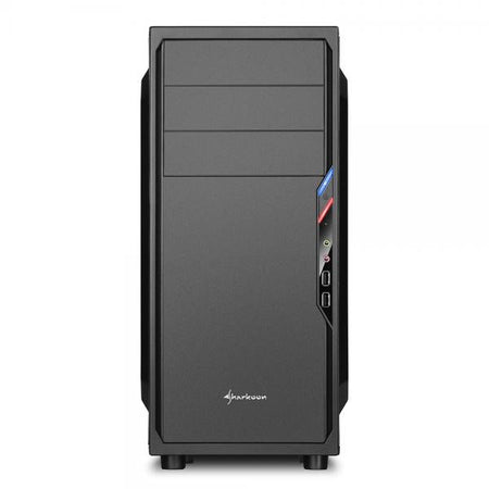 SHARKOON CASE VS4-S, ATX, 6 SLOTS EXPANSION, 2 USB2.0 FRONT, DRIVE BAY DA 2,5"/3,5"/5,25", 1X120MM FAN INSTALLED, NO PSU, NERO