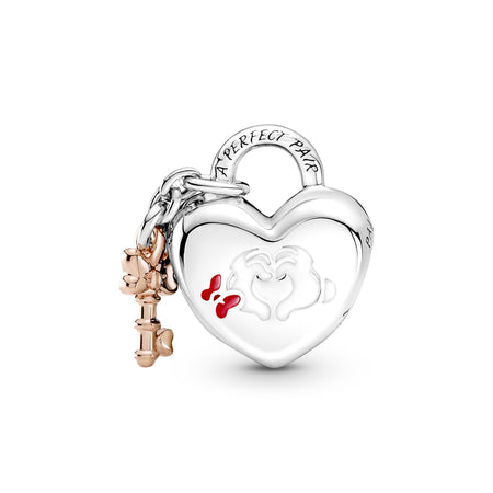 PANDORA - Disney, charm Lucchetto d'Amore Mickey Mouse & Minnie