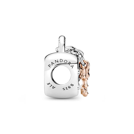PANDORA - Disney, charm Lucchetto d'Amore Mickey Mouse & Minnie