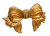 Biscottini Decoro a forma di fiocco in legno finitura foglia oro anticato L67xPR7xH38 cm Made in Italy