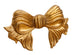 Biscottini Decoro a forma di fiocco in legno finitura foglia oro anticato L67xPR7xH38 cm Made in Italy