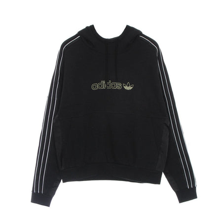 Adidas Felpa Cappuccio Uomo Shadow Stripe Hoodie Black da uomo
