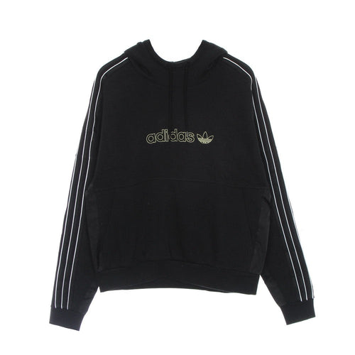 Adidas Felpa Cappuccio Uomo Shadow Stripe Hoodie Black da uomo