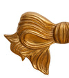 Biscottini Decoro a forma di fiocco in legno finitura foglia oro anticato L67xPR7xH38 cm Made in Italy