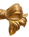 Biscottini Decoro a forma di fiocco in legno finitura foglia oro anticato L87xPR7xH50 cm Made in Italy