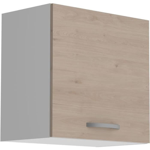 Oslo Upper Cabinet 1 Door - Decor Chene Jackson - L 60 X D 36 X H 58 cm