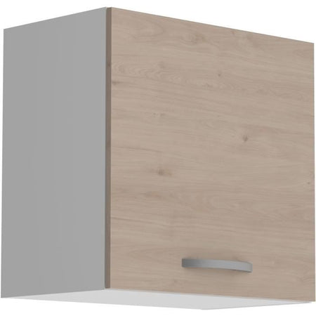 Oslo Upper Cabinet 1 Door - Decor Chene Jackson - L 60 X D 36 X H 58 cm