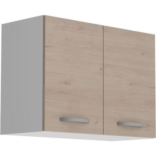 Oslo High Cabinet 2 Porte - Decor Chene Jackson - L 80 X D 36 X H 58 cm