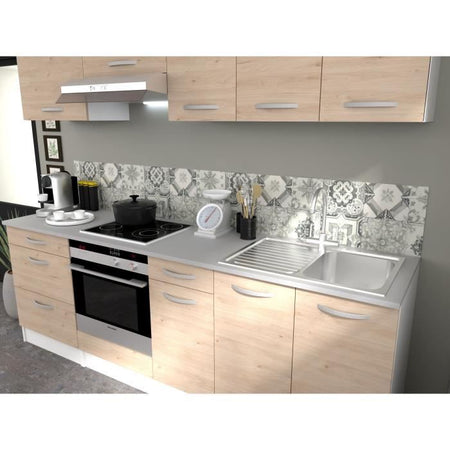 Oslo Upper Cabinet 1 Door - Decor Chene Jackson - L 60 X D 36 X H 35 cm