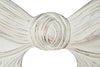 Biscottini Decoro a forma di fiocco in legno finitura bianco anticato L87xPR7xH50 cm Made in Italy