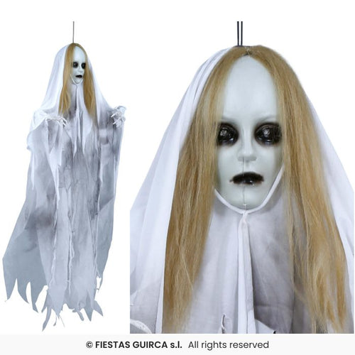 Donna Fantasma Appesa 100cm Con Luce, Suono e Movimento
