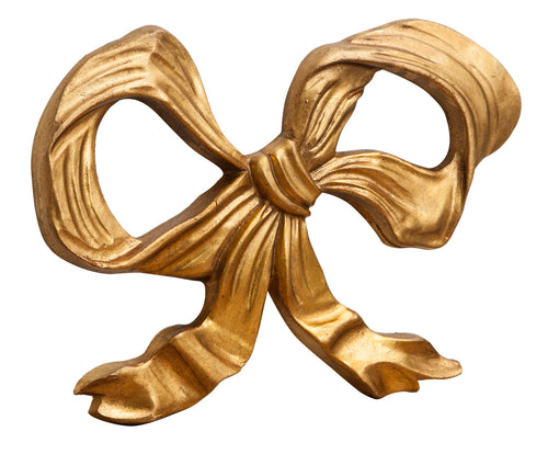 Biscottini Biscottini Decoro Murale Fiocco Legno Foglia Oro Anticato 56x4x39 Prodotto