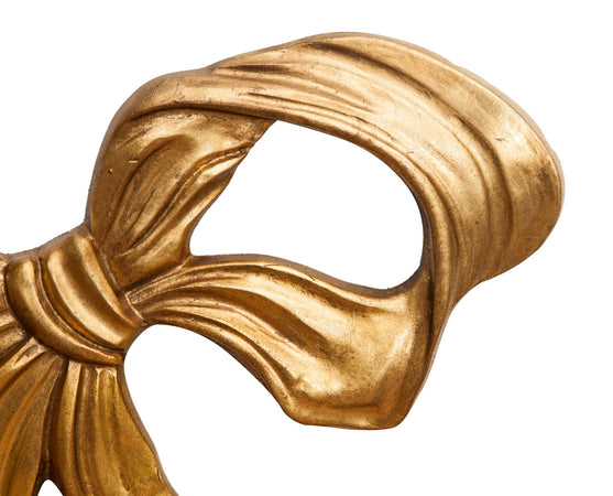 Biscottini Biscottini Decoro Murale Fiocco Legno Foglia Oro Anticato 56x4x39 Prodotto