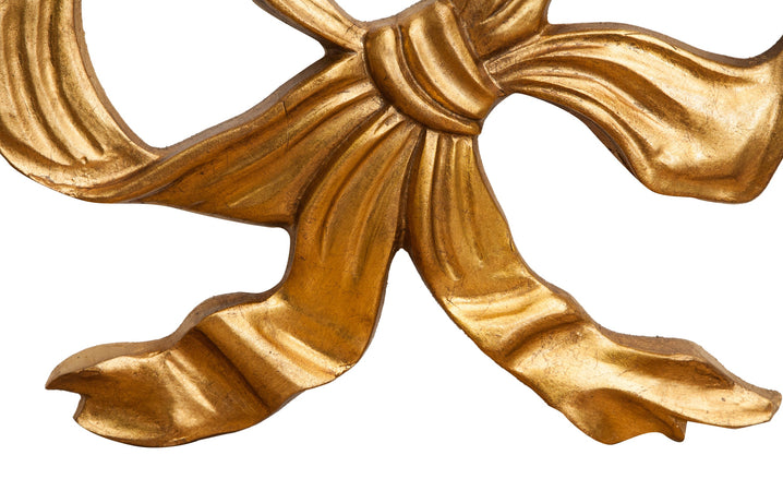 Biscottini Biscottini Decoro Murale Fiocco Legno Foglia Oro Anticato 56x4x39 Prodotto