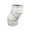 Curva gomito inox 120mm orientabile registrabile 5 decimi curvatura 0-90°