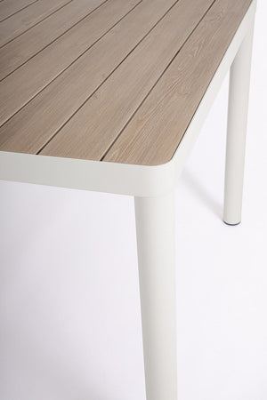Set tavolo con 8 sedie "Ulises" in alluminio verniciato per interni