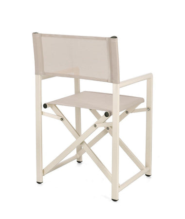 Sedia da regista "Taylor" , struttura in alluminio, seduta in textilene, ideale per giardino