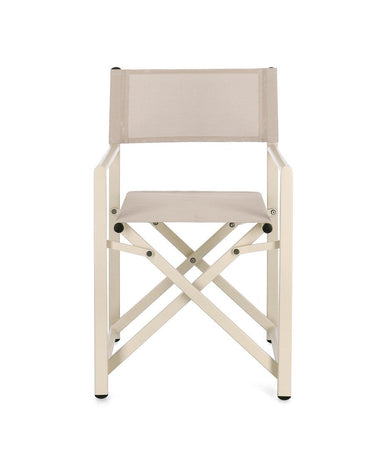 Sedia da regista "Taylor" , struttura in alluminio, seduta in textilene, ideale per giardino
