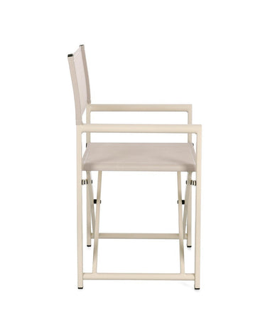 Sedia da regista "Taylor" , struttura in alluminio, seduta in textilene, ideale per giardino