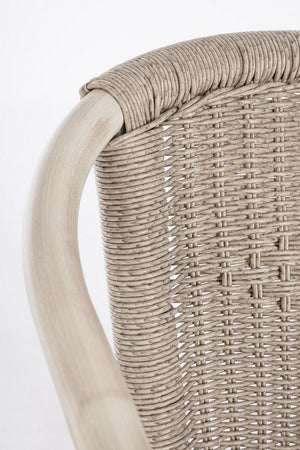 Sedia "Cala" struttura in alluminio con braccioli per interni ed esterni