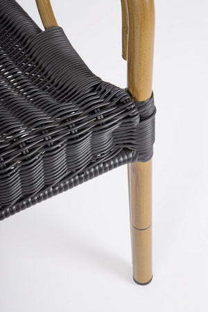 Sedia "Cala" struttura in alluminio con braccioli per interni ed esterni