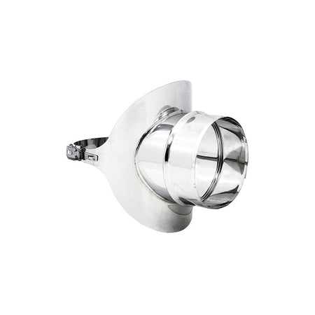 Raccordo a sella da 100mm in acciaio inox AISI 304