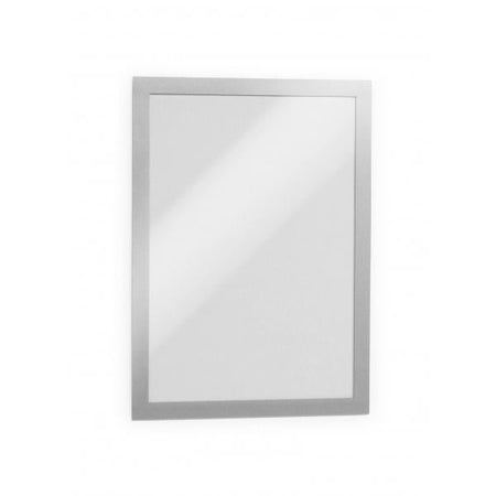 Durable DURAFRAME A4 Argento (Durable DURAFRAME Self-Adhesive Sign & Document Holder with Magnetic Frame A4 Silver [Pack 10] - 488223)