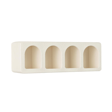 Mensola "Creamy" struttura in legno MDF effetto materico per interno