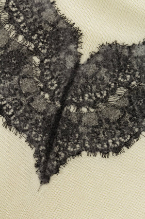 Desigual Maglione Donna con Pizzo Crema