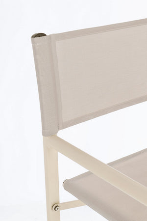 Sedia da regista "Taylor" , struttura in alluminio, seduta in textilene, ideale per giardino