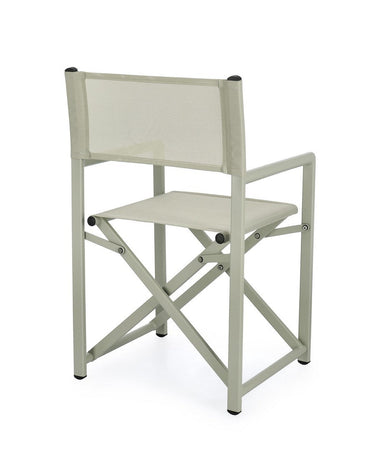 Sedia da regista "Taylor" , struttura in alluminio, seduta in textilene, ideale per giardino