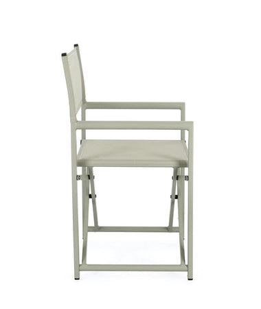 Sedia da regista "Taylor" , struttura in alluminio, seduta in textilene, ideale per giardino