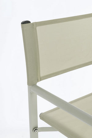 Sedia da regista "Taylor" , struttura in alluminio, seduta in textilene, ideale per giardino
