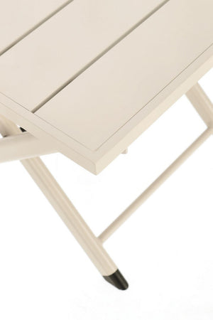 Tavolino "Taylor" quadrato monocolor, con struttura in alluminio, da 44 x 43 cm