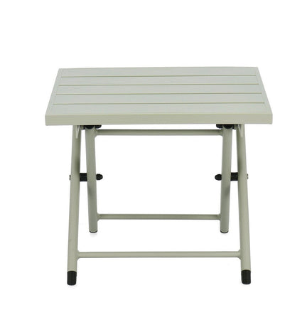 Tavolino "Taylor" quadrato monocolor, con struttura in alluminio, da 44 x 43 cm