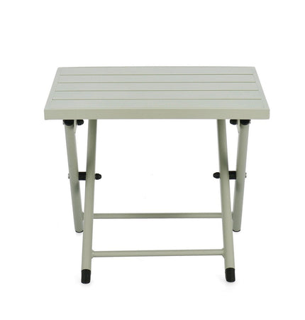 Tavolino "Taylor" quadrato monocolor, con struttura in alluminio, da 44 x 43 cm