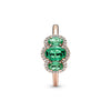 PANDORA - Anello vintage con tre pietre rosé gold and green