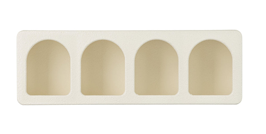 Mensola "Creamy" struttura in legno MDF effetto materico per interno