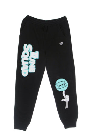 DIAMOND SUPPLY Pantalone Tuta Felpato Uomo Tune Squad Diamond Ball Sweatpant X Space Jam 2 Black da uomo
